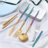 Portuguese knife, fork, spoon, chopsticks, stainless steel Western steak knife and fork detachable portable gift tableware set Specification image
